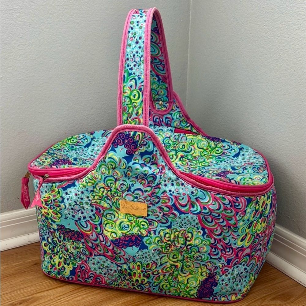 Lilly Pulitzer Lagoon Party Large Insulated Soft Cooler Beach Pool Picnic Basket